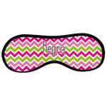 Pink & Green Chevron Sleeping Eye Masks - Large (Personalized)