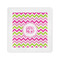 Pink & Green Chevron Standard Cocktail Napkins (Personalized)