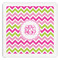 Pink & Green Chevron Paper Dinner Napkins (Personalized)