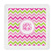 Pink & Green Chevron Decorative Paper Napkins (Personalized)