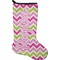 Pink & Green Chevron Stocking - Single-Sided