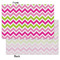 Pink & Green Chevron Tissue Paper - Lightweight - Small - Front & Back