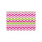 Pink & Green Chevron Tissue Paper - Lightweight - Small - Front