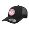 Pink & Green Chevron Trucker Hat - Black (Personalized)