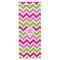 Pink & Green Chevron Wine Gift Bag - Matte - Front