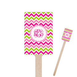 Pink & Green Chevron Rectangle Wooden Stir Sticks (Personalized)