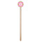 Pink & Green Chevron Wooden 7.5" Stir Stick - Round - Single Stick