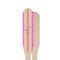 Pink & Green Chevron Wooden Food Pick - Paddle - Single Sided - Front & Back