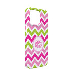 Pink & Green Chevron iPhone Case - Plastic - iPhone 13 Mini (Personalized)