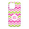 Pink & Green Chevron iPhone 13 Pro Case - Back