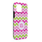 Pink & Green Chevron iPhone 13 Pro Max Tough Case - Angle