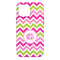 Pink & Green Chevron iPhone 13 Pro Max Tough Case - Back