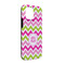 Pink & Green Chevron iPhone 13 Pro Tough Case -  Angle