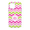 Pink & Green Chevron iPhone 13 Pro Tough Case - Back