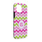 Pink & Green Chevron iPhone 13 Tough Case - Angle