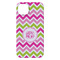 Pink & Green Chevron iPhone 14 Plus Case - Back