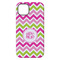 Pink & Green Chevron iPhone 14 Plus Tough Case - Back