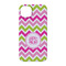 Pink & Green Chevron iPhone 14 Pro Case - Back