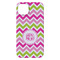 Pink & Green Chevron iPhone 14 Pro Max Case - Back