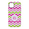 Pink & Green Chevron iPhone 14 Pro Tough Case - Back