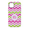 Pink & Green Chevron iPhone 14 Tough Case - Back