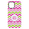 Pink & Green Chevron iPhone 15 Pro Max Tough Case - Back