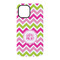 Pink & Green Chevron iPhone 15 Pro Tough Case - Back