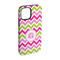 Pink & Green Chevron iPhone 15 Tough Case -  Angle