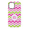 Pink & Green Chevron iPhone 15 Tough Case - Back