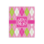 Pink & Green Argyle Poster - Matte - 20x24 (Personalized)