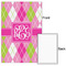 Pink & Green Argyle 20x30 - Matte Poster - Front & Back