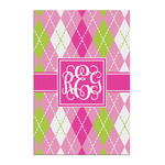 Pink & Green Argyle Posters - Matte - 20x30 (Personalized)