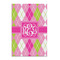 Pink & Green Argyle 20x30 - Matte Poster - Front View