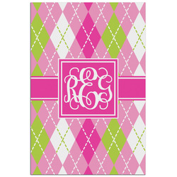 Pink & Green Argyle Poster - Matte - 24x36 (Personalized)