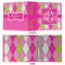 Pink & Green Argyle 3 Ring Binders - Full Wrap - 2" - APPROVAL