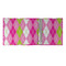 Pink & Green Argyle 3 Ring Binders - Full Wrap - 2" - OPEN INSIDE