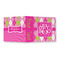 Pink & Green Argyle 3 Ring Binders - Full Wrap - 2" - OPEN OUTSIDE