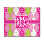 Pink & Green Argyle 8' x 10' Patio Rug (Personalized)