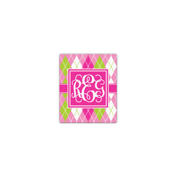 Pink & Green Argyle Canvas Print - 8x10 (Personalized)