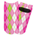 Pink & Green Argyle Adult Ankle Socks