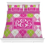 Pink & Green Argyle Comforters (Personalized)