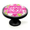 Pink & Green Argyle Black Custom Cabinet Knob (Side)