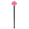 Pink & Green Argyle Black Plastic 7" Stir Stick - Round - Single Stick