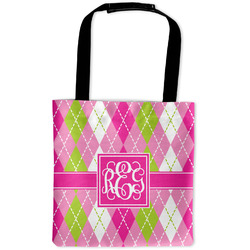 Pink & Green Argyle Auto Back Seat Organizer Bag (Personalized)