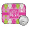 Pink & Green Argyle Car Sun Shades - FOLDED & UNFOLDED