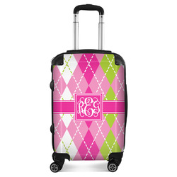 Pink & Green Argyle Suitcase - 20" Carry On (Personalized)