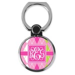 Pink & Green Argyle Cell Phone Ring Stand & Holder (Personalized)