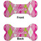 Pink & Green Argyle Ceramic Flat Ornament - Bone Front & Back (APPROVAL)