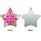 Pink & Green Argyle Ceramic Flat Ornament - Star Front & Back (APPROVAL)