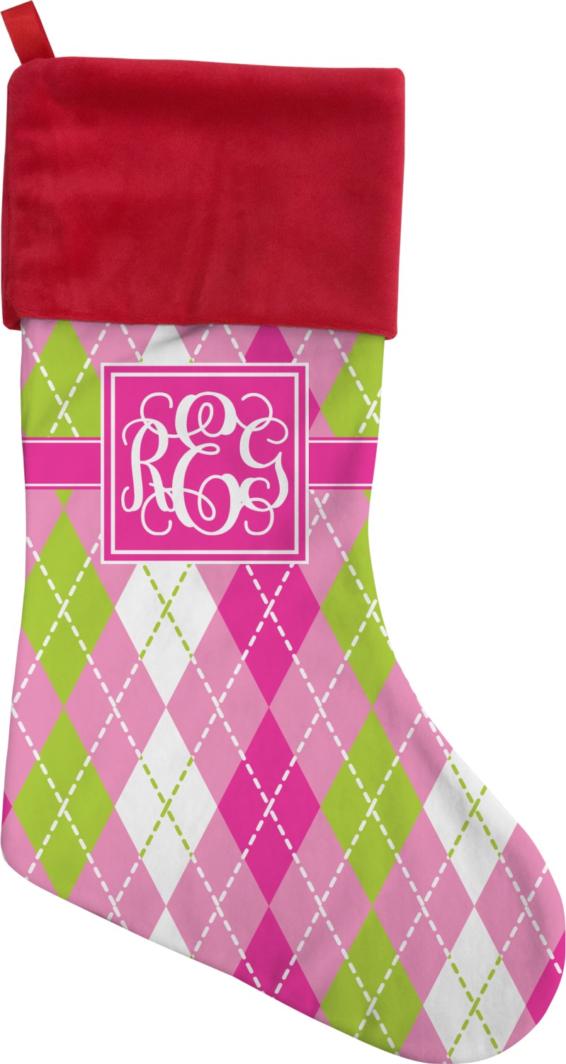 Pink And Green Christmas Stockings 